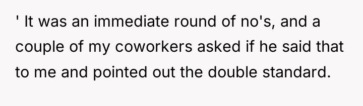 ' It was an immediate round of no's, and a...