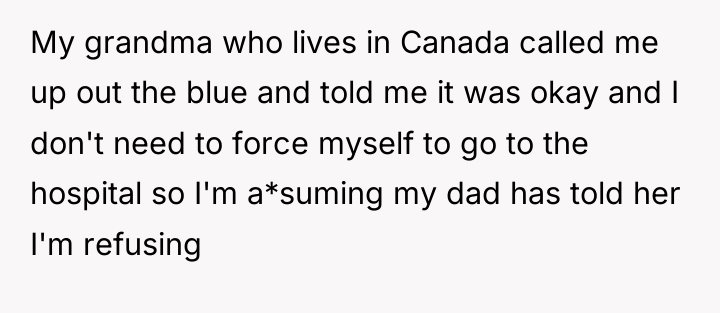 My grandma who lives in Canada called me up out...