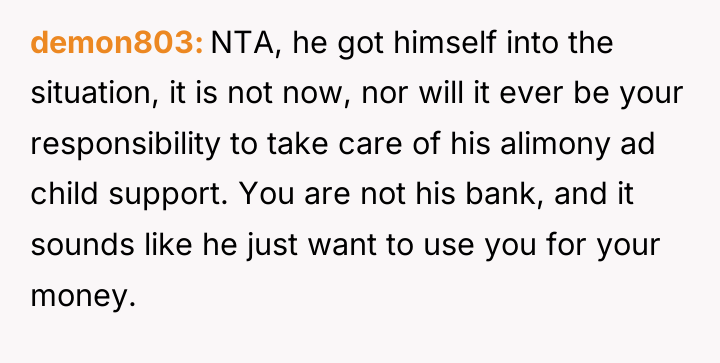 demon803 NTA, he got himself into the situation, it is...