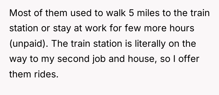 Most of them used to walk 5 miles to the...