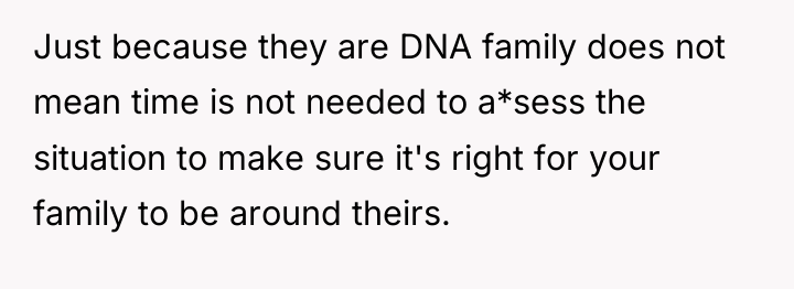 Just because they are DNA family does not mean time...
