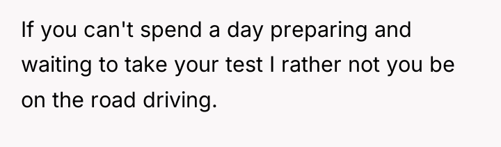 If you can't spend a day preparing and waiting to...