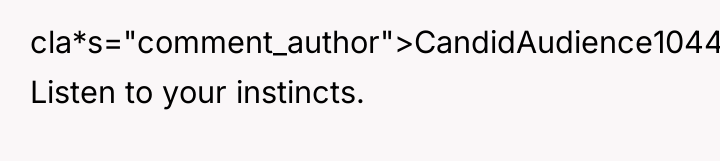 cla*s="comment_author">CandidAudience1044: Listen to your instincts.
