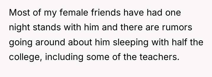 Most of my female friends have had one night stands...