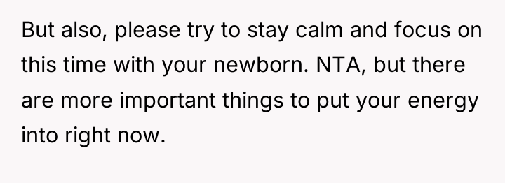 But also, please try to stay calm and focus on...