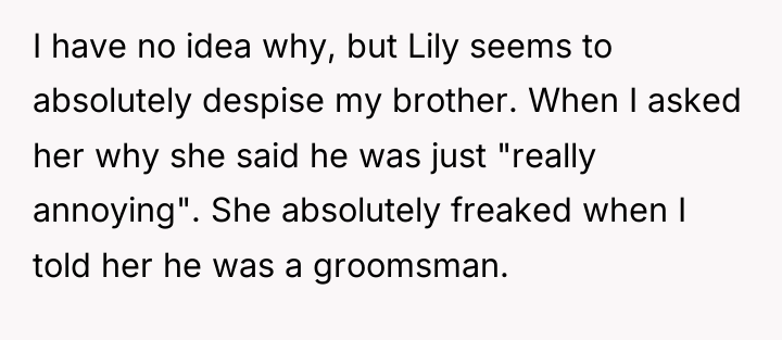 I have no idea why, but Lily seems to absolutely...