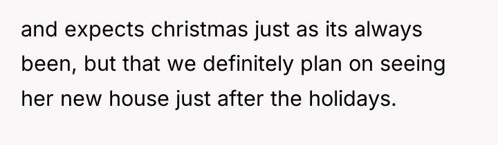 and expects christmas just as its always been, but that...