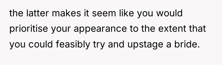 the latter makes it seem like you would prioritise your...