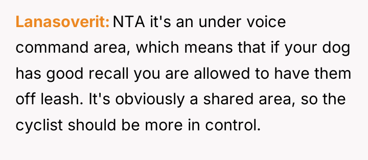 Lanasoverit NTA it's an under voice command area, which means...