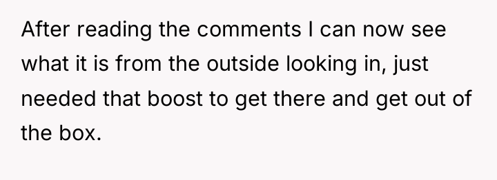 After reading the comments I can now see what it...