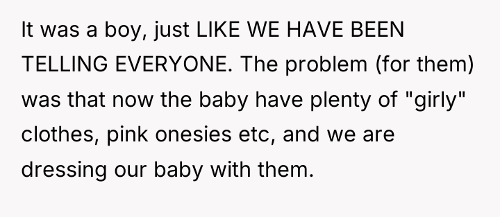 It was a boy, just LIKE WE HAVE BEEN TELLING...