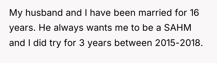 My husband and I have been married for 16 years....