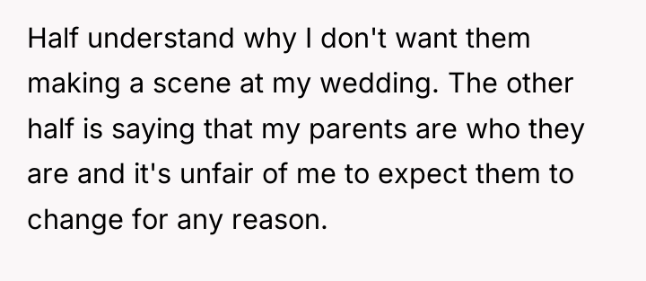 Half understand why I don't want them making a scene...