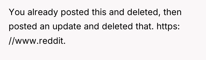 You already posted this and deleted, then posted an update...