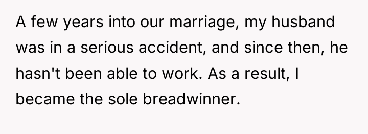 A few years into our marriage, my husband was in...