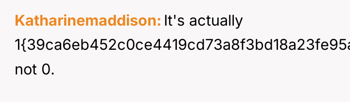 Katharinemaddison It's actually 1{39ca6eb452c0ce4419cd73a8f3bd18a23fe95ab4febb092bc2ab1b542eeea82f} not 0.