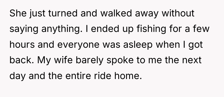She just turned and walked away without saying anything. I...