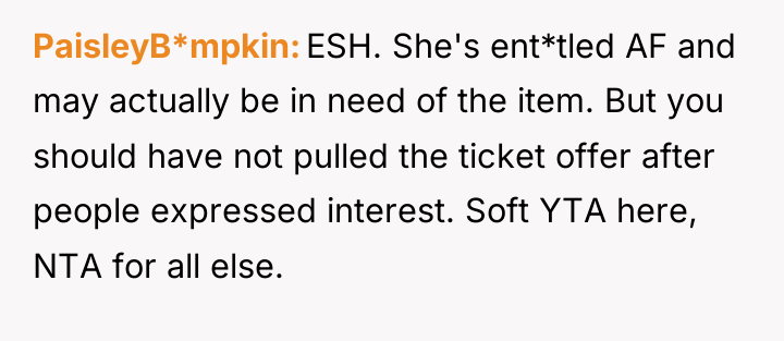 PaisleyB*mpkin ESH. She's ent*tled AF and may actually be in...