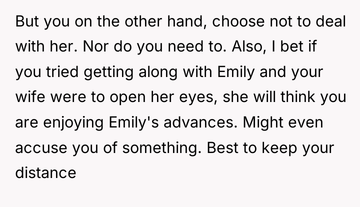But you on the other hand, choose not to deal...