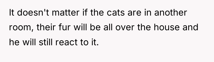 It doesn't matter if the cats are in another room,...