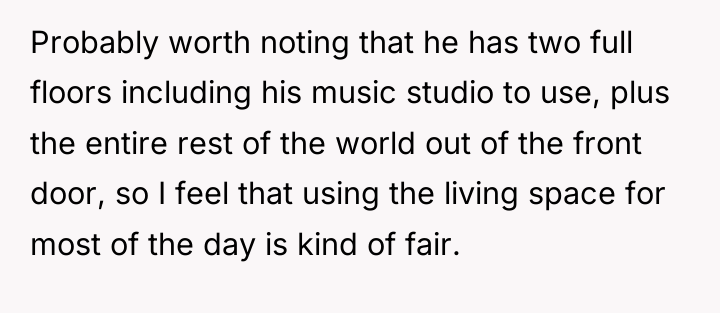 Probably worth noting that he has two full floors including...