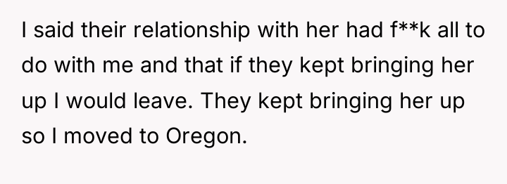 I said their relationship with her had f**k all to...