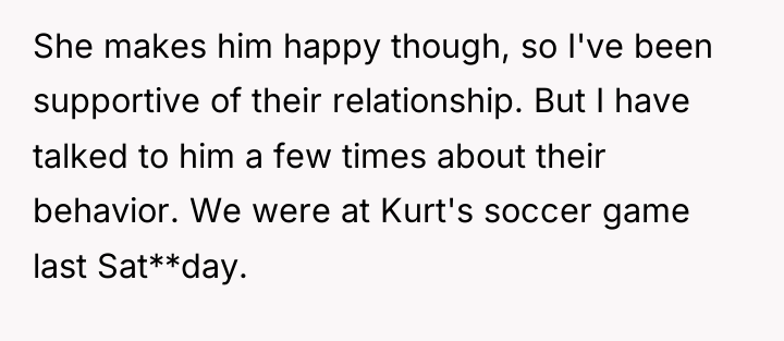 She makes him happy though, so I've been supportive of...