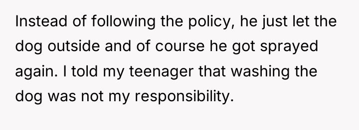 Instead of following the policy, he just let the dog...