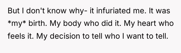 But I don't know why- it infuriated me. It was...