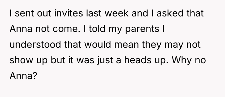 I sent out invites last week and I asked that...