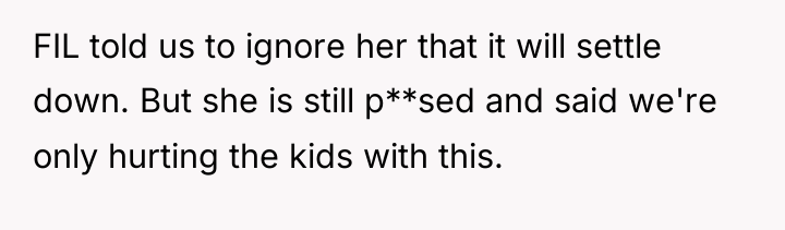 FIL told us to ignore her that it will settle...