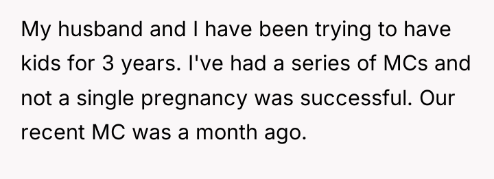 My husband and I have been trying to have kids...