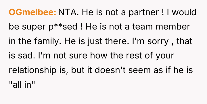 OGmelbee NTA. He is not a partner ! I would...