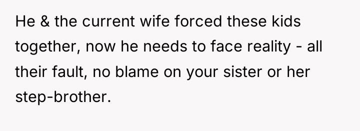 He & the current wife forced these kids together, now...