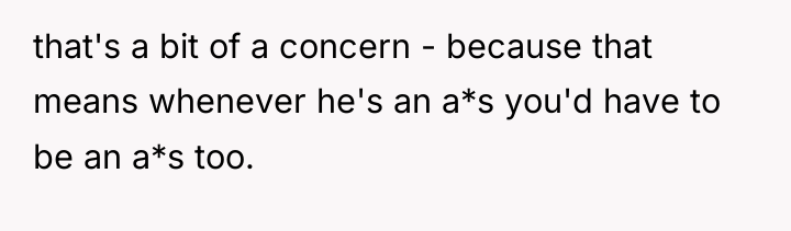 that's a bit of a concern - because that means...