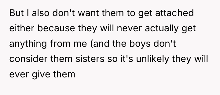 But I also don't want them to get attached either...