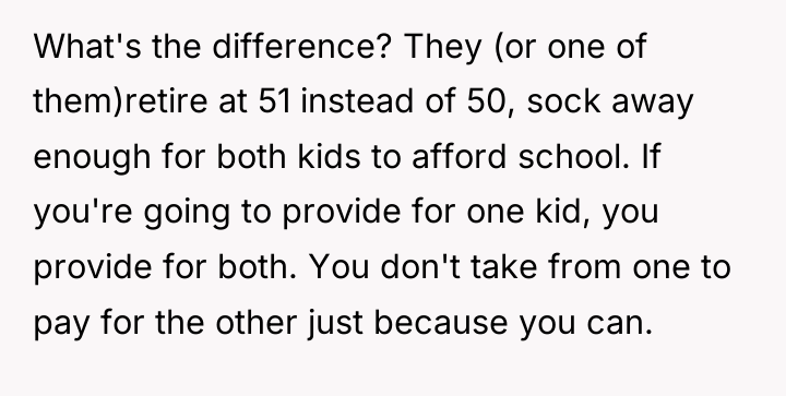 What's the difference? They (or one of them)retire at 51...