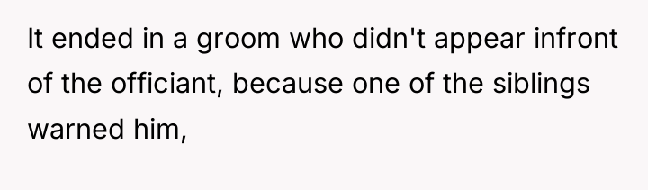It ended in a groom who didn't appear infront of...
