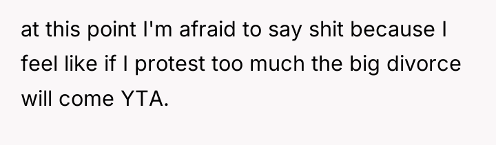 at this point I'm afraid to say shit because I...