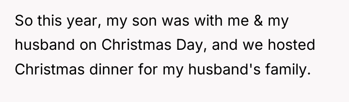 So this year, my son was with me & my...