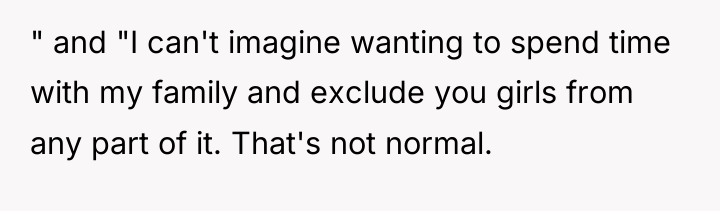 " and "I can't imagine wanting to spend time with...