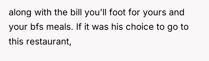 along with the bill you'll foot for yours and your...