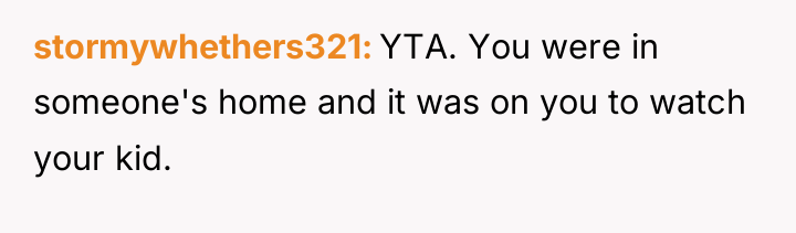 stormywhethers321 YTA. You were in someone's home and it was...