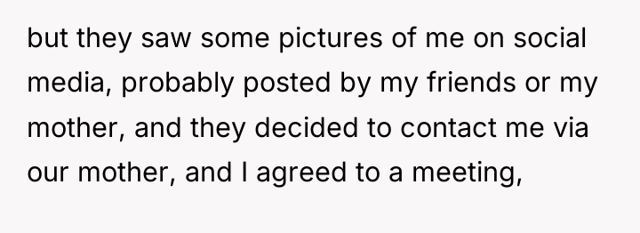 but they saw some pictures of me on social media,...