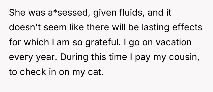She was a*sessed, given fluids, and it doesn't seem like...