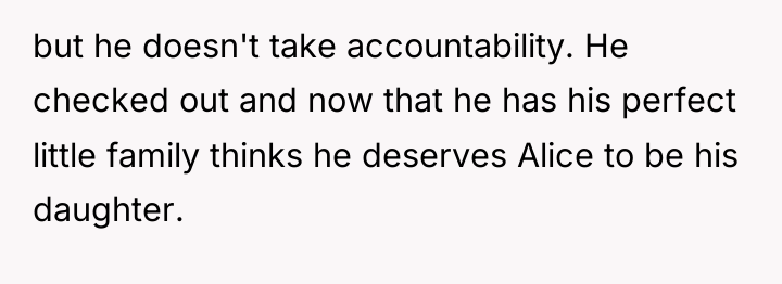 but he doesn't take accountability. He checked out and now...