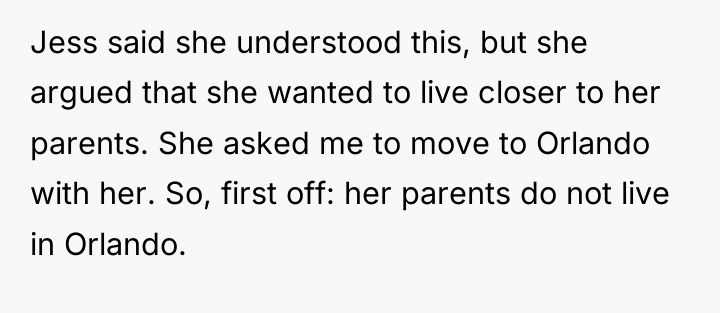 Jess said she understood this, but she argued that she...