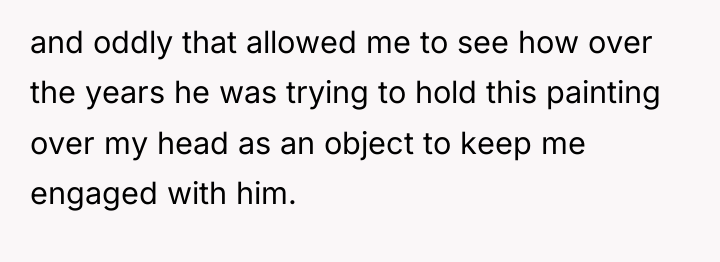 and oddly that allowed me to see how over the...