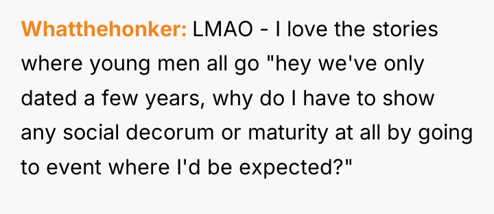 Whatthehonker LMAO - I love the stories where young men...