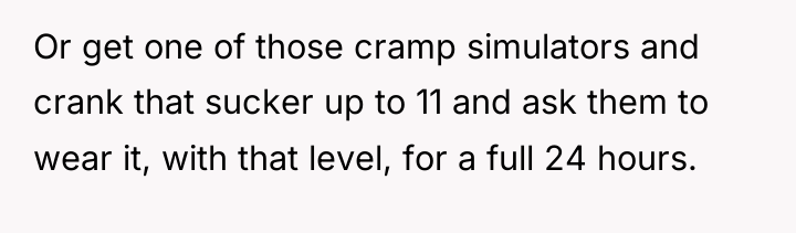 Or get one of those cramp simulators and crank that...